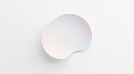 Abstract pastel organic shape on white background, ideal for design projects needing a modern, minimalist, and elegant touch.