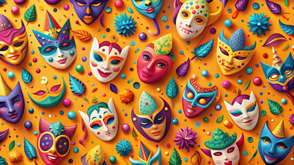 Fototapeta premium seamless pattern with funny monsters