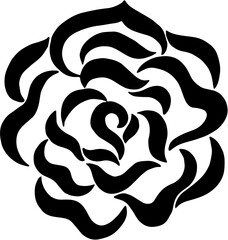 black and white flower