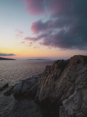 Obraz premium Romantic sunset in Sardinia, Italy 