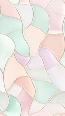 Pastel colored stained glass creating a seamless abstract pattern