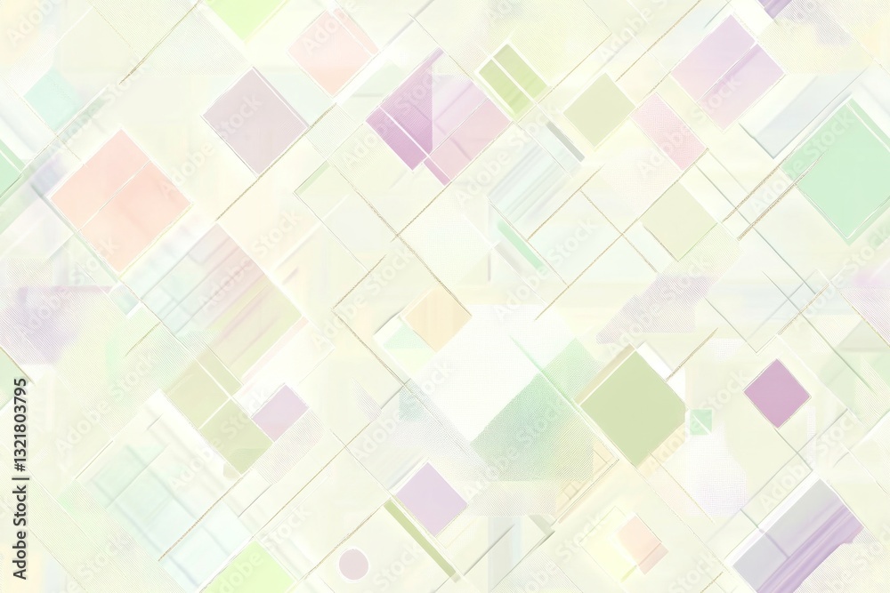 Wall mural pastel colored rhombus pattern creating modern abstract background