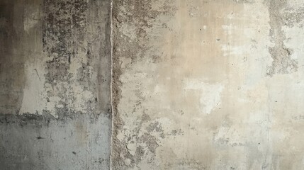Obraz premium A weathered concrete wall with different textures and colors on display