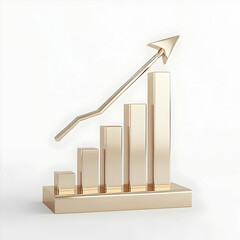 A captivating gold chart symbolizing growth, progress, and success in financial markets or business ventures.