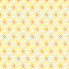 Retro floral seamless pattern. Groovy Daisy Flower