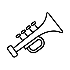 trumpet Line Icon
