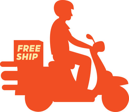 Icon and element Freeship Motobike delivery , logistic of commercial, business, Shipper