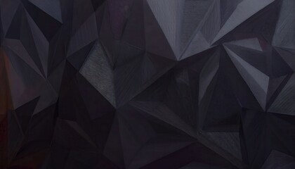 Obraz premium dark geometric polygonal pattern with sharp triangular facets, abstract modern texture for background, branding, and design