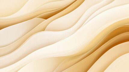 Obraz premium Elegant Abstract Paper Layers Design: A Stunning Graphic Creation with Soft Beige and Cream Colors