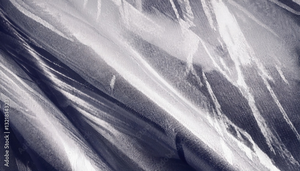 Fototapete abstract close-up of translucent textured fabric with organic linear patterns in monochrome tones fo