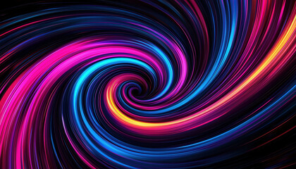 Obraz premium Vibrant cosmic spiral vortex with swirling colors in deep space