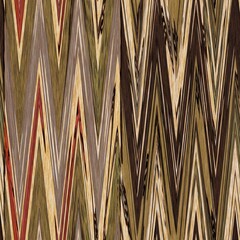 Obraz premium Warm earth tones ikat stripe seamless pattern. Woven fabric effect autumnal brown ombre background design. Space dyed tapestry trend.