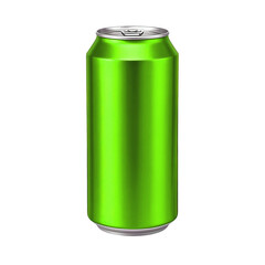 Blank Green Aluminum Can – Isolated Glossy Beverage Can for Mockups & Branding