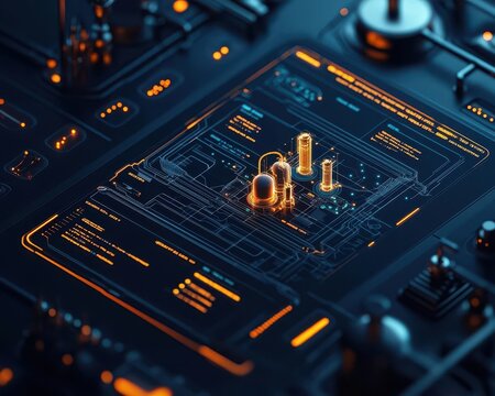 Minimalist industrial security monitoring interface with AIpowered analytics