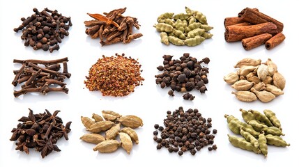 Obraz premium Garam masala is a fragrant spice blend used in Indian cuisine, featuring warm spices like cumin, coriander, cardamom, and cloves, enhancing dishes with rich flavor.