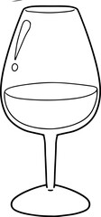wine doodle hand drawn