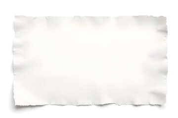 Obraz premium Blank Torn Piece of White Paper Isolated on White Background