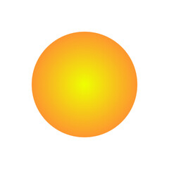 Orange and yellow circle gradient with transparent background