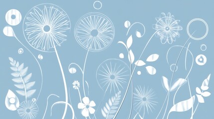 Delicate Floral Art Print in Pastel Shades