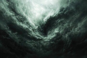 Fototapeta premium Dramatic Dark Clouds Swirling in an Ominous Sky