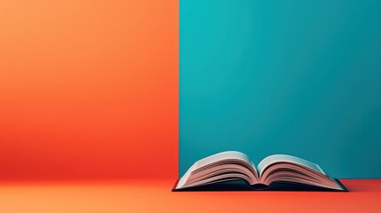 Simple conceptual art of financial literacy represented by a glowing open book