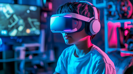 Business professional using tablet dark studio portrait focused technology