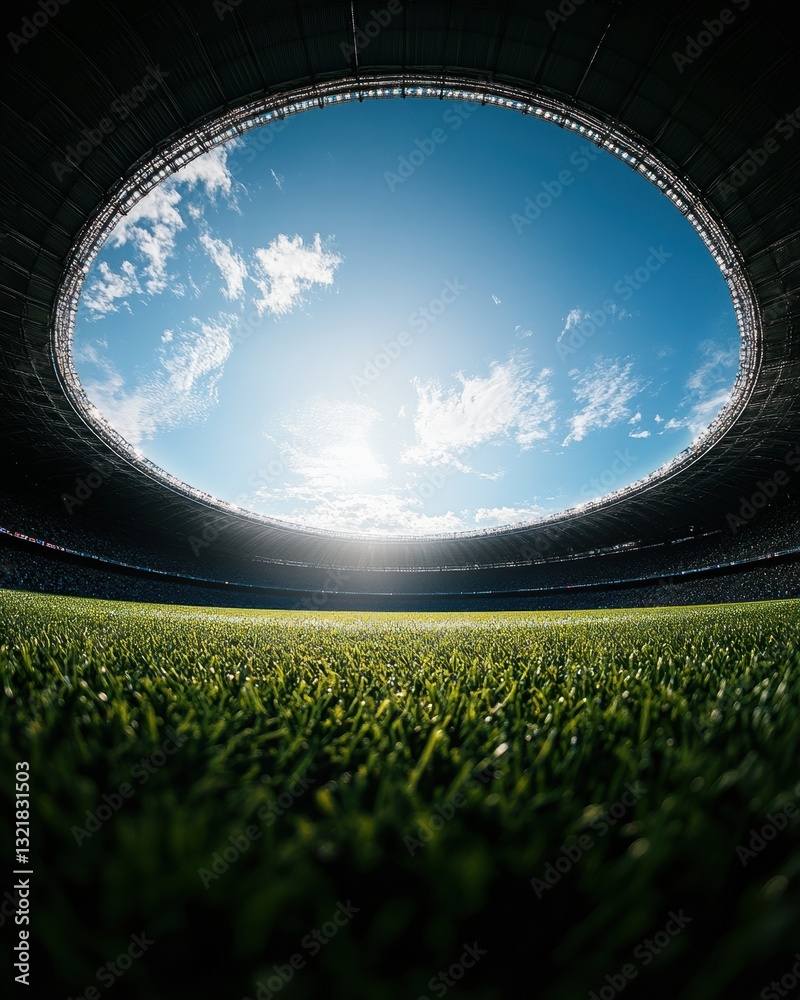 Poster immersive stadium experience dynamic sports architecture capturing epic fan culture and architectura