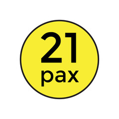 21 pax sticker  for commercial vehicles vector illustration