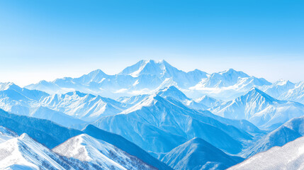 Fototapeta premium Snow-capped peaks