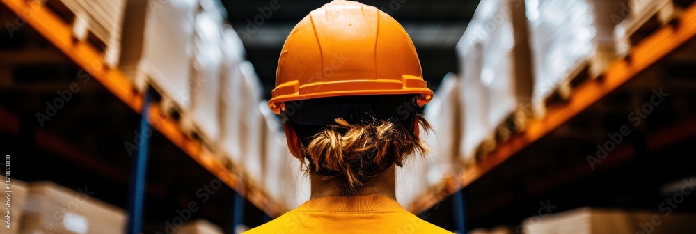 Poster ai-driven logistics revolution immersive industrial safety and smart warehouse optimization with nex