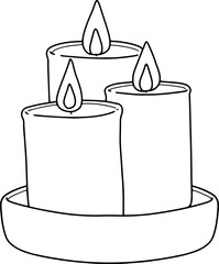 scented candle hand drawn