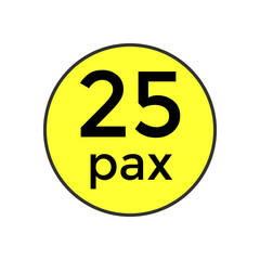 25 pax sticker  for commercial vehicles vector illustration