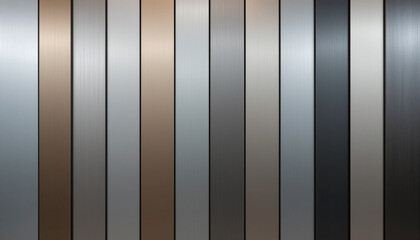 A vertical pattern of metallic stripes with a textured surface.