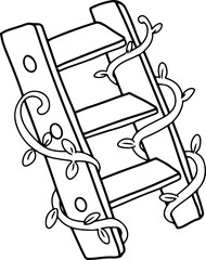 stairs doodle cartoon