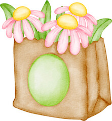 watercolor flower vase