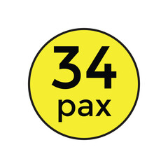 30 pax sticker  for commercial vehicles vector illustration