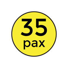 30 pax sticker  for commercial vehicles vector illustration