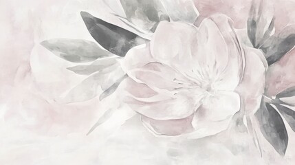 Elegant Pastel Floral Watercolor Painting for Home Decor