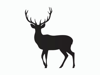 Obraz premium deer silhouette vector art