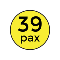 40 pax sticker  for commercial vehicles vector illustration