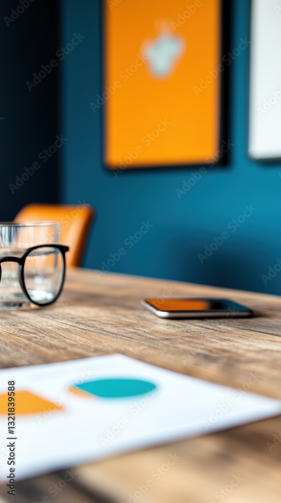Poster Dynamic Workspace Optimization Minimalist Tech-Driven Productivity Environment with Ergonomic Design and Color-Coded Performance Analytics for Modern Professionals
