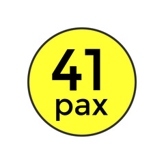 41 pax sticker  for commercial vehicles vector illustration