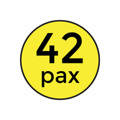 42 pax sticker  for commercial vehicles vector illustration