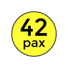 42 pax sticker  for commercial vehicles vector illustration