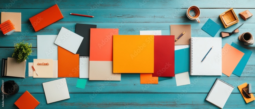 Aufkleber collaborative learning palette gen z study ensemble with vibrant minimalist design - innovative educ