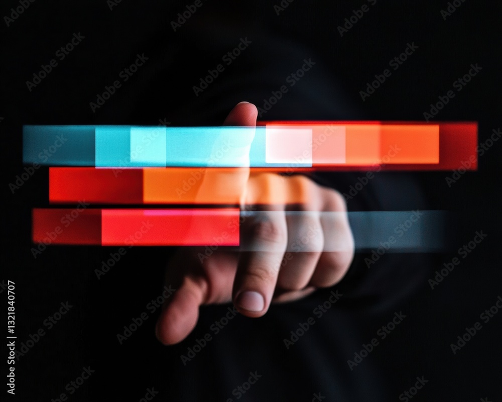 Aufkleber Next-Gen Data Interaction Immersive Holographic UX Design Revealing Innovative Analytics Through Gesture-Driven Technological Interface Visualization