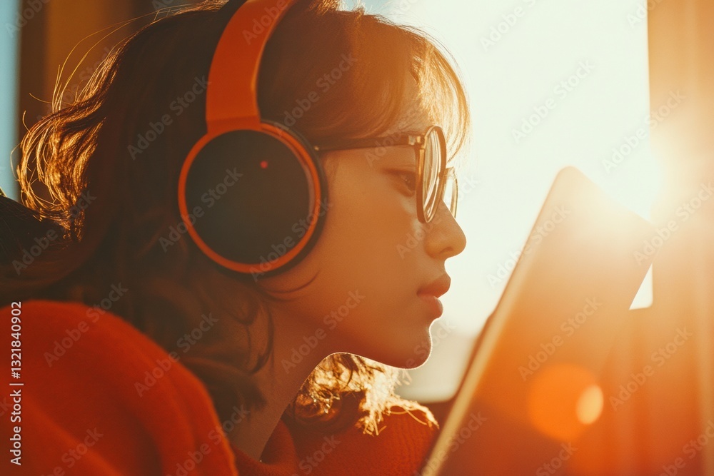 Poster golden hour digital nomad gen z remote learning and immersive tech experience - empowering millennia