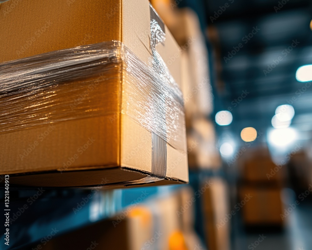 Aufkleber next-gen logistics optimization ai-enhanced warehouse packaging with smart stretch wrap technology -