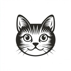 cat white felidae felinae whiskers facial expression line art clip art snout graphics