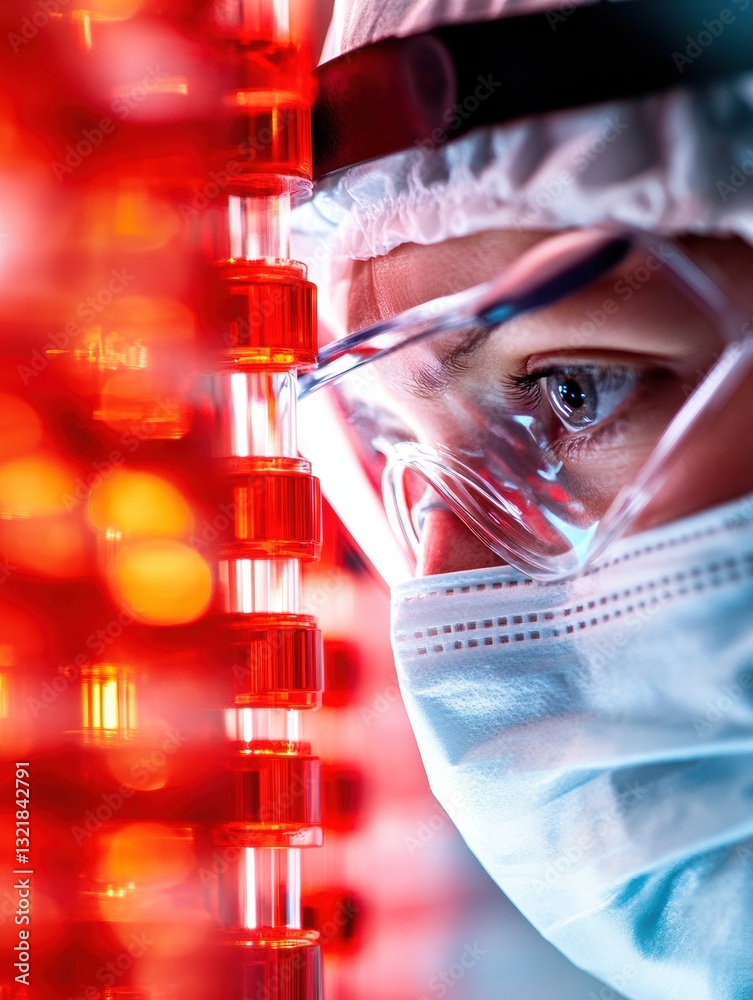 Aufkleber Precision Medical Innovation AI-Enhanced Laboratory Research with Next-Gen Safety Protocols - Transformative Healthcare Visualization in High-Performance Containment Environment